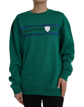 Philippe Model Green Cotton Logo Print Long Sleeves Pullover Sweater -   -  Philippe Model.